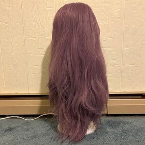 Amazon Lavender Wavy Synthetic Hair Lace Front Wig